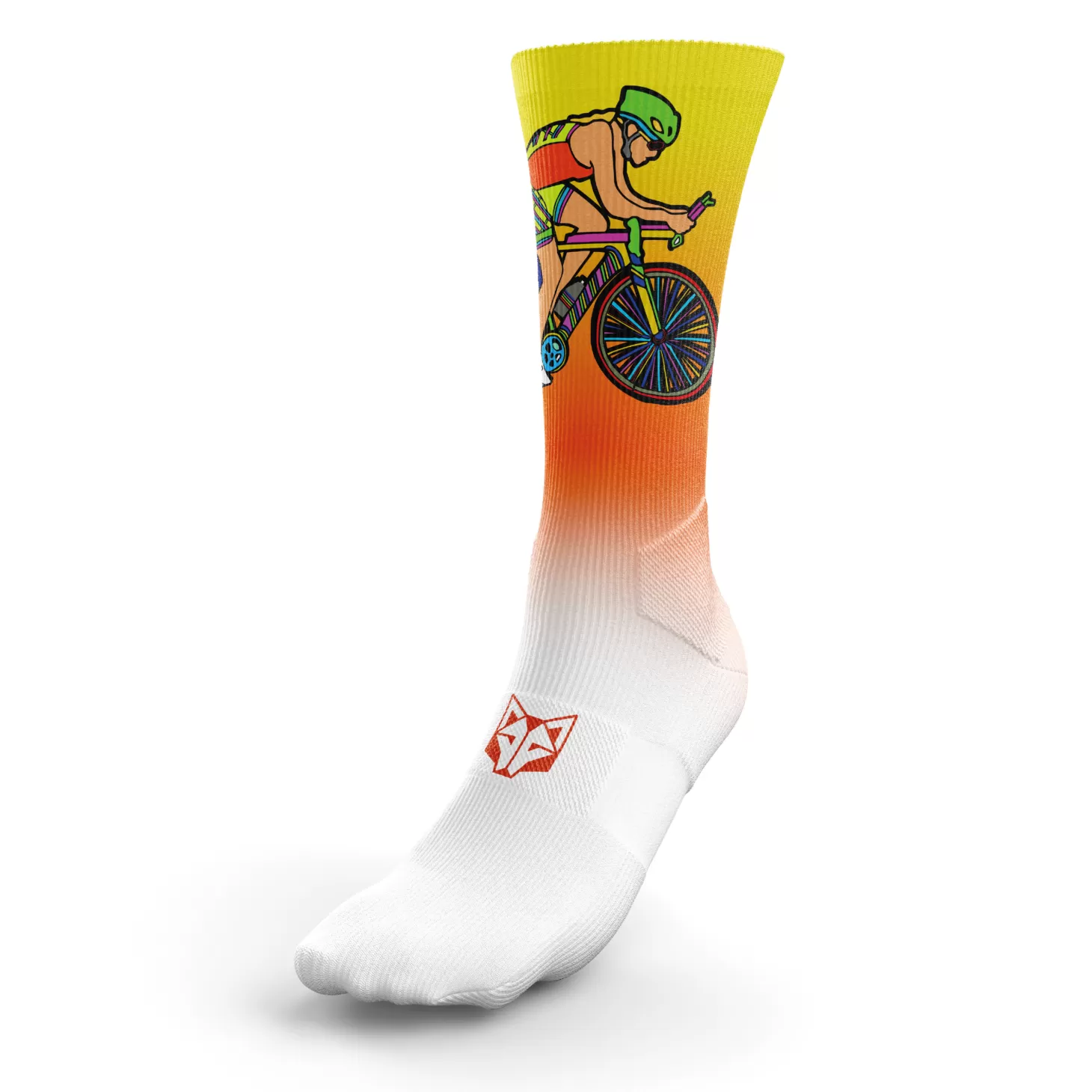Fashion Calcetines Sublimados - Time to tri Woman Bike Calcetienes Sublimados | Calcetines Altos Sublimados