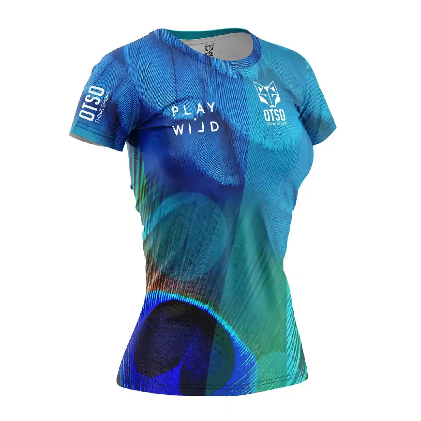 Cheap Camiseta de pádel manga corta mujer - Blue Birds Mujer Camisetas De Pádel Mujer