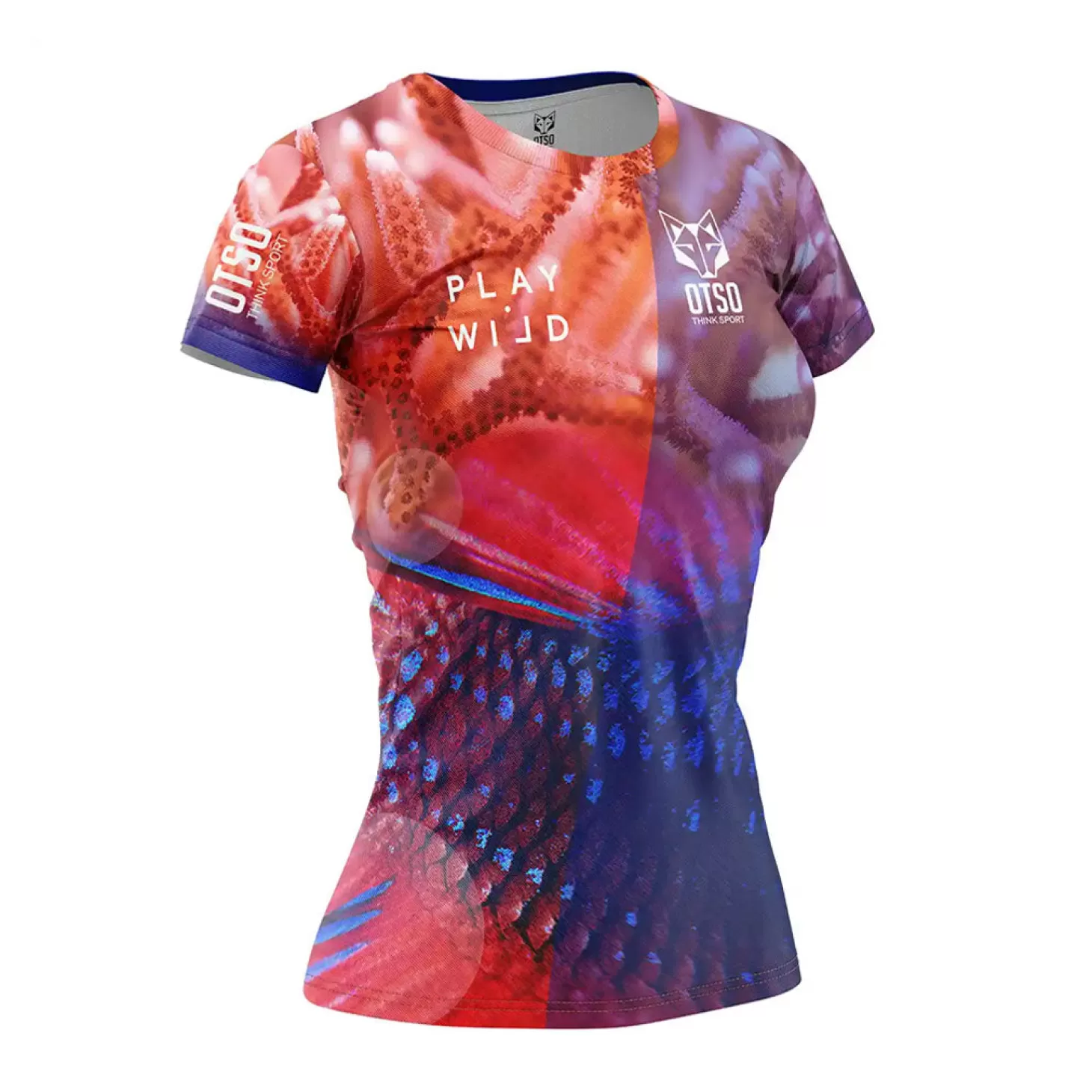 Hot Camiseta de pádel manga corta mujer - Coral Mujer Camisetas De Pádel Mujer