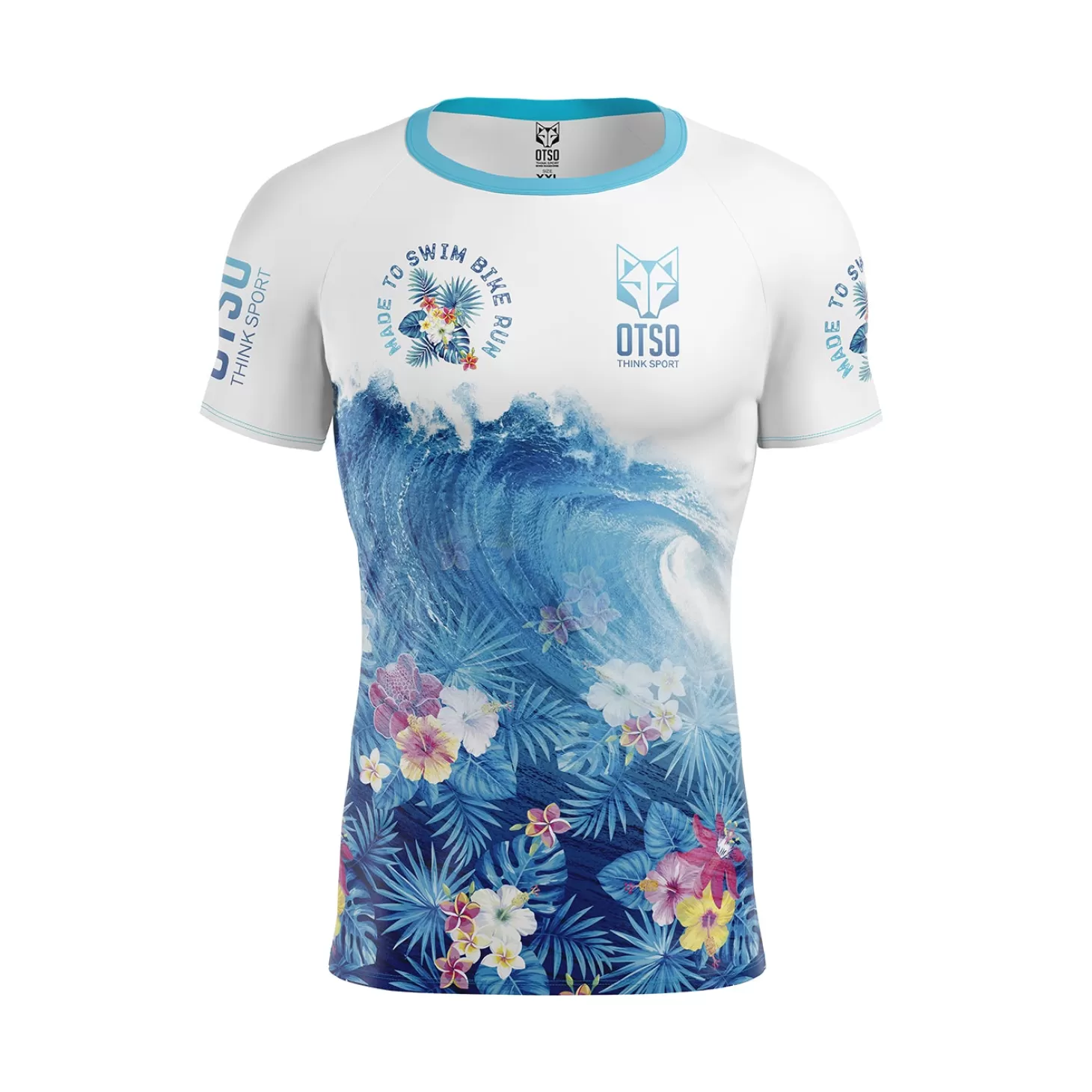 Cheap Camiseta manga corta hombre - Swim Bike Run Wave Hombre Camisetas Manga Corta Hombre