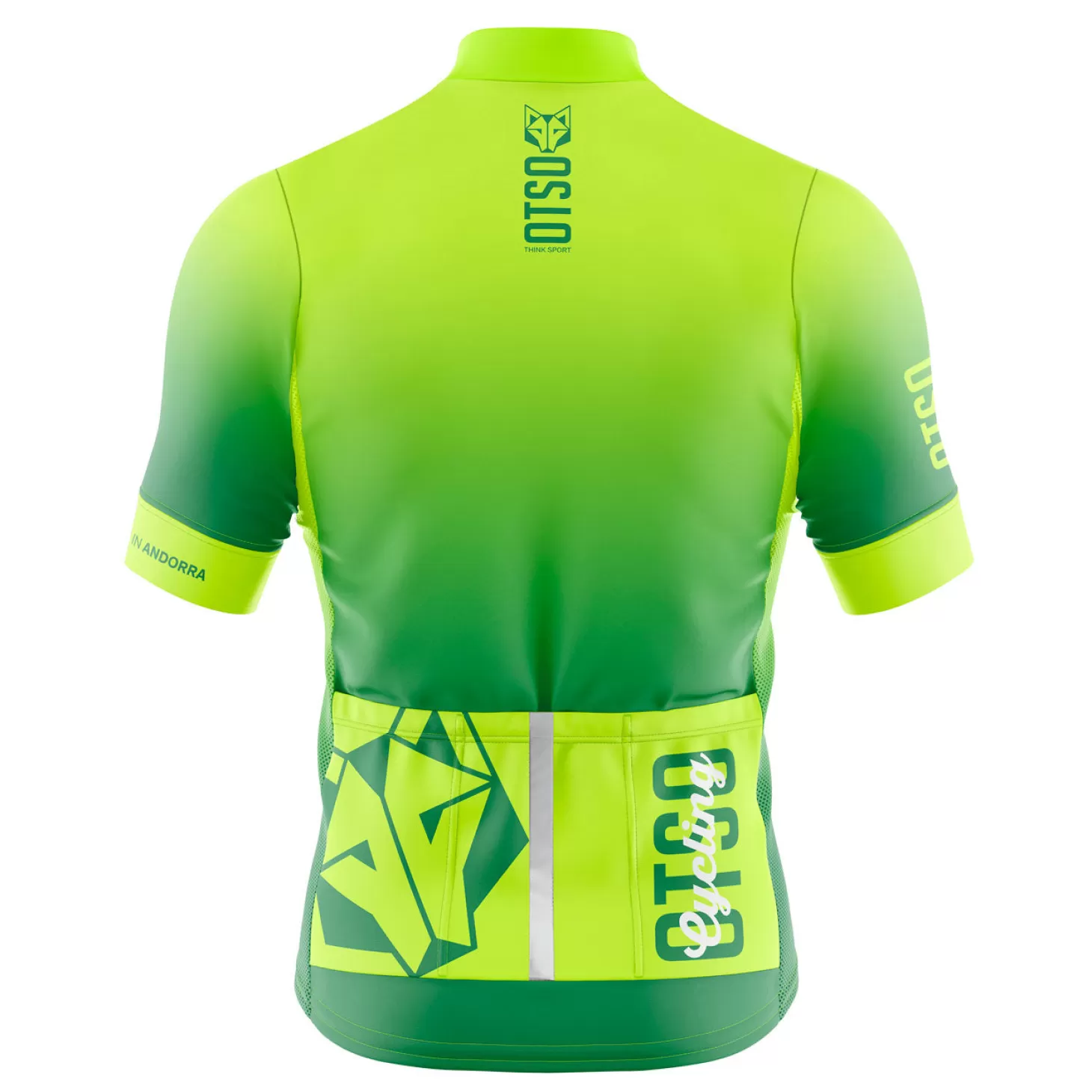Clearance Maillot de ciclismo manga corta hombre - Fluo Green (Outlet) Hombre Maillots De Ciclismo Para Hombres