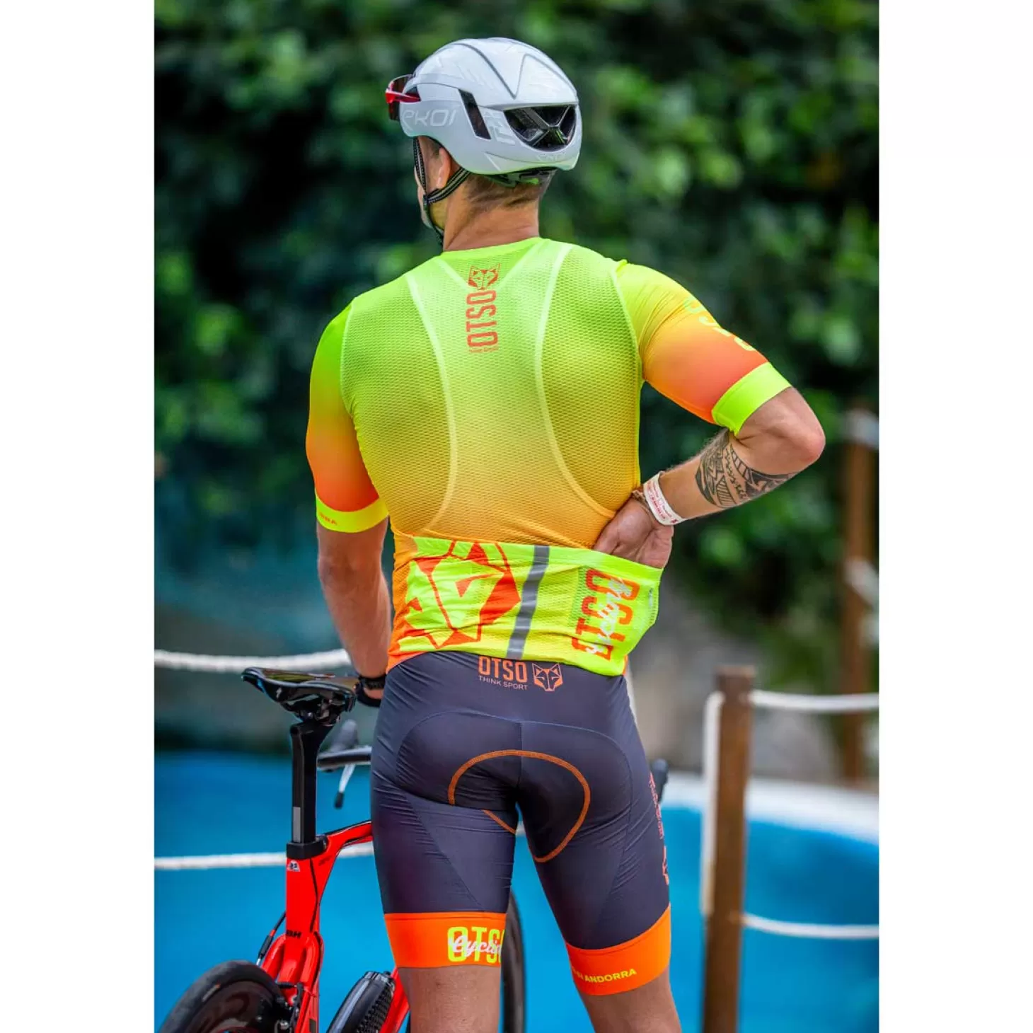 New Maillot de ciclismo manga corta hombre - Fluo Orange (Outlet) Hombre Maillots De Ciclismo Para Hombres