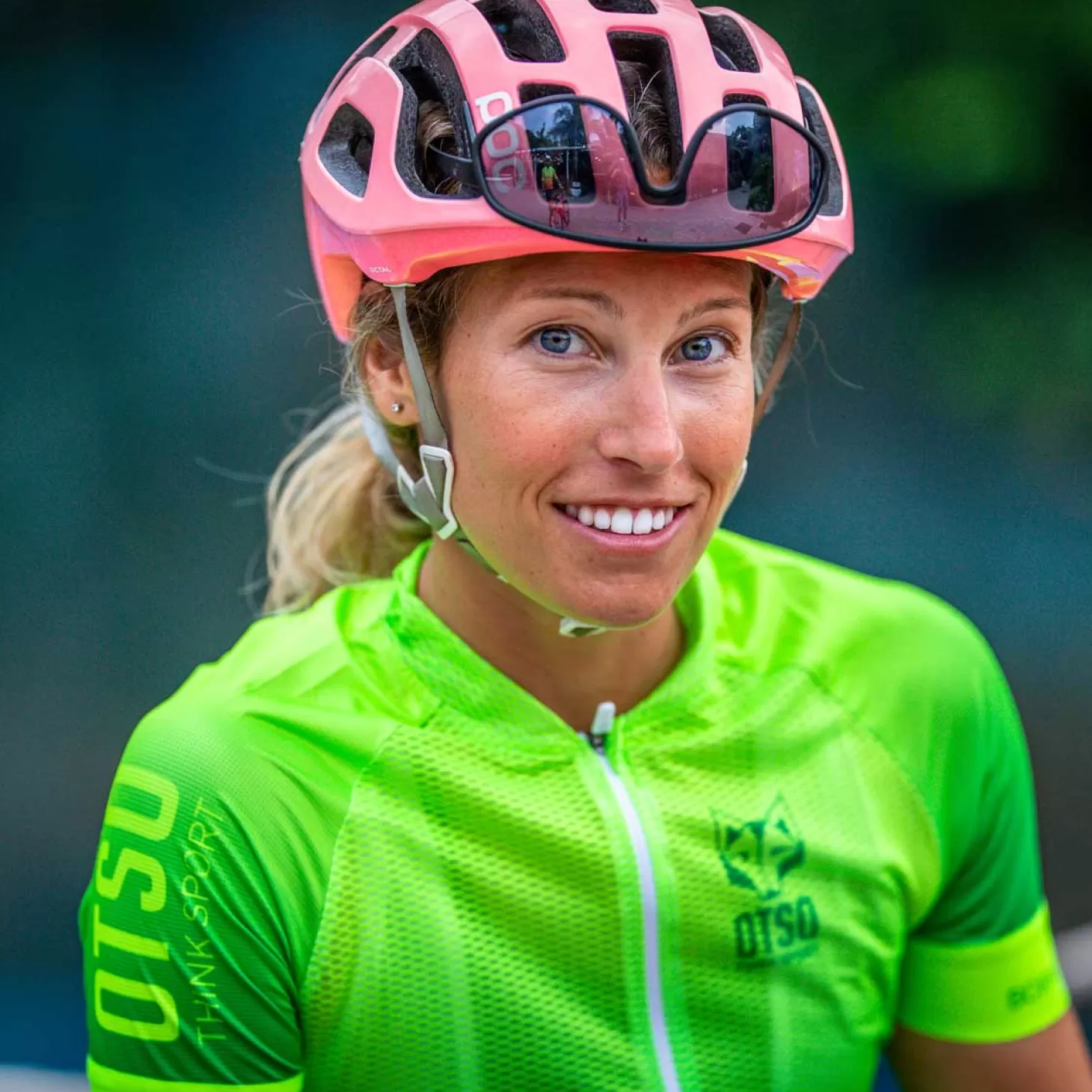 Hot Maillot de ciclismo manga corta mujer - Fluo Green (Outlet) Mujer Maillots De Ciclismo Para Mujeres