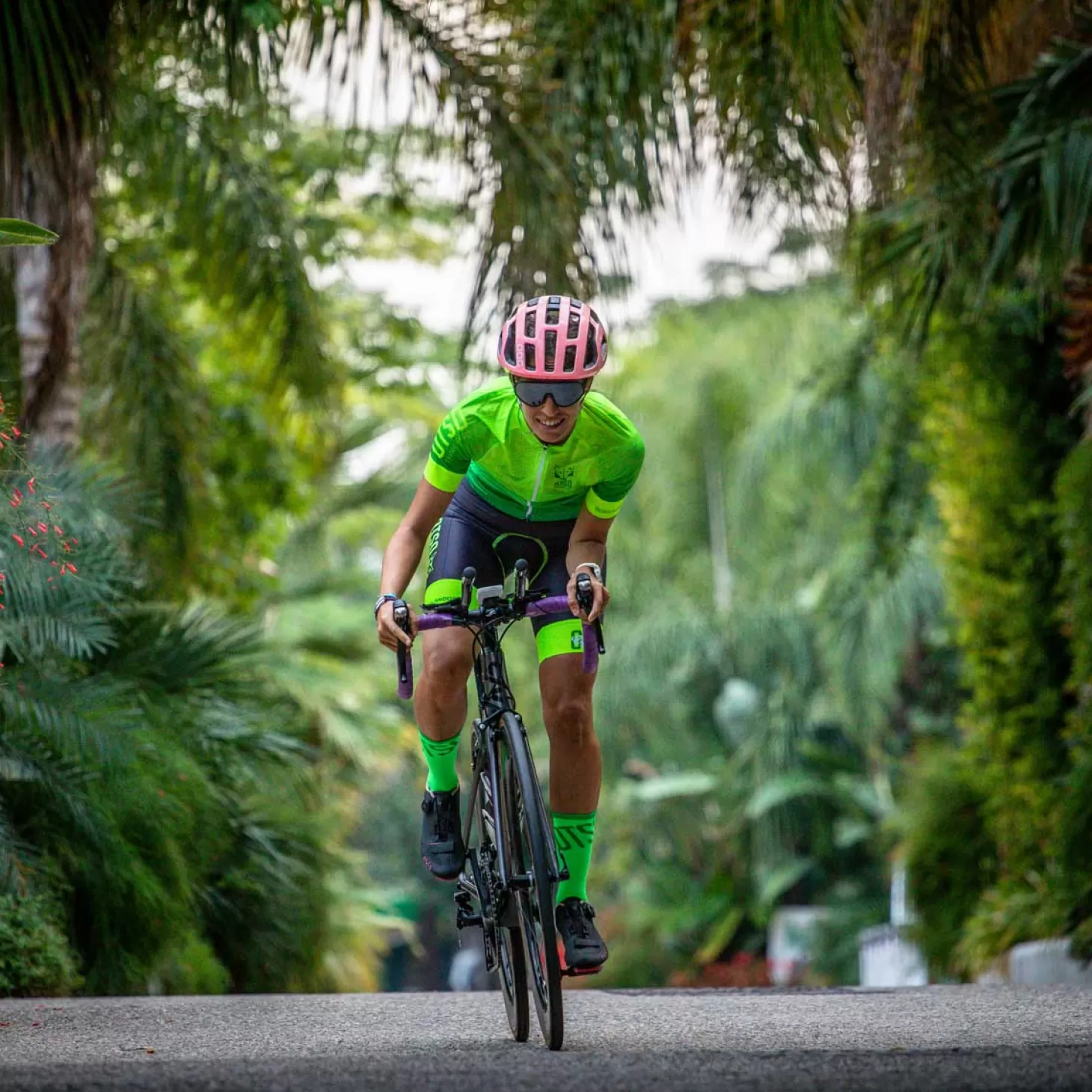 Hot Maillot de ciclismo manga corta mujer - Fluo Green (Outlet) Mujer Maillots De Ciclismo Para Mujeres