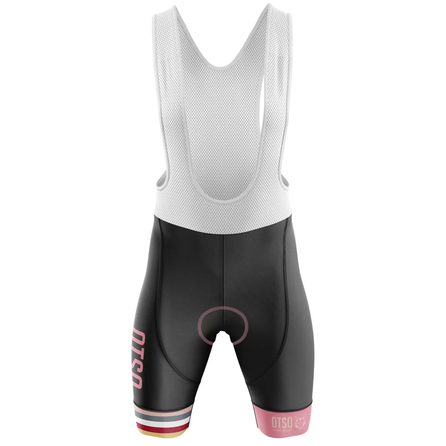 Fashion MEN'S CYCLING BIB SHORT STRIPES CORAL PINK Hombre Culottes Para Hombre