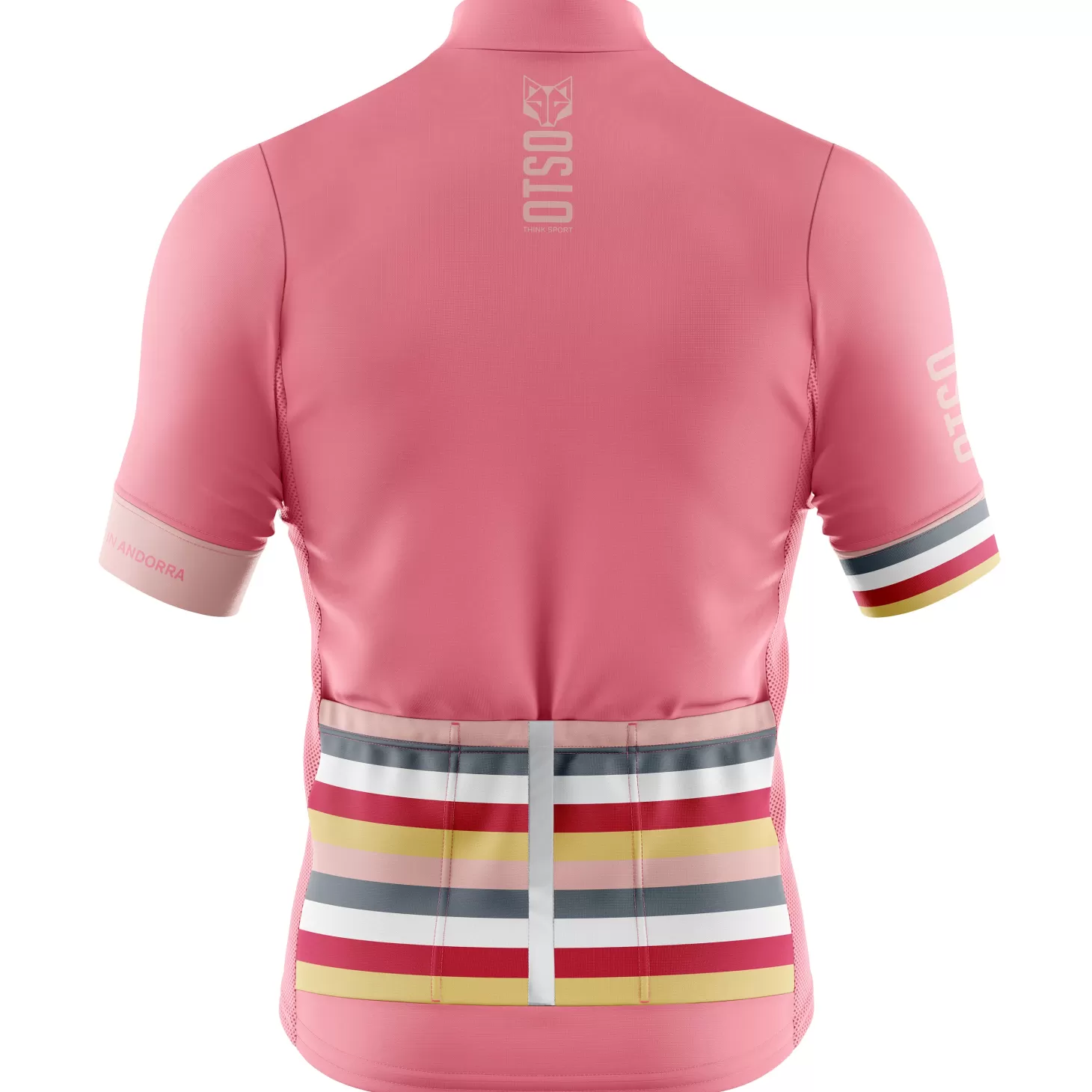 Cheap MEN'S SHORT SLEEVE CYCLING JERSEY STRIPES CORAL PINK - Hombre Maillots De Ciclismo Para Hombres