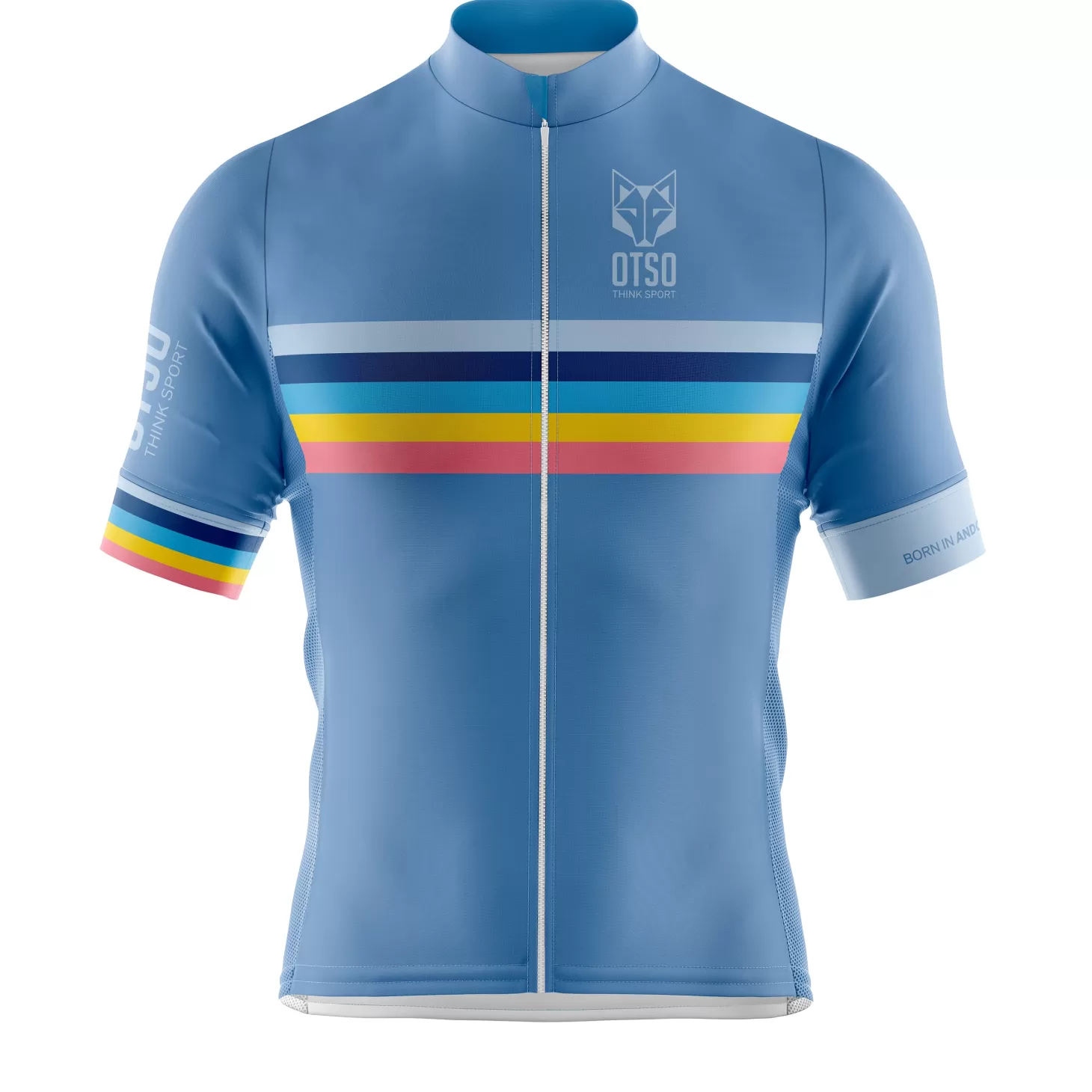 Shop MEN'S SHORT SLEEVE CYCLING JERSEY STRIPES STEEL BLUE - Hombre Maillots De Ciclismo Para Hombres