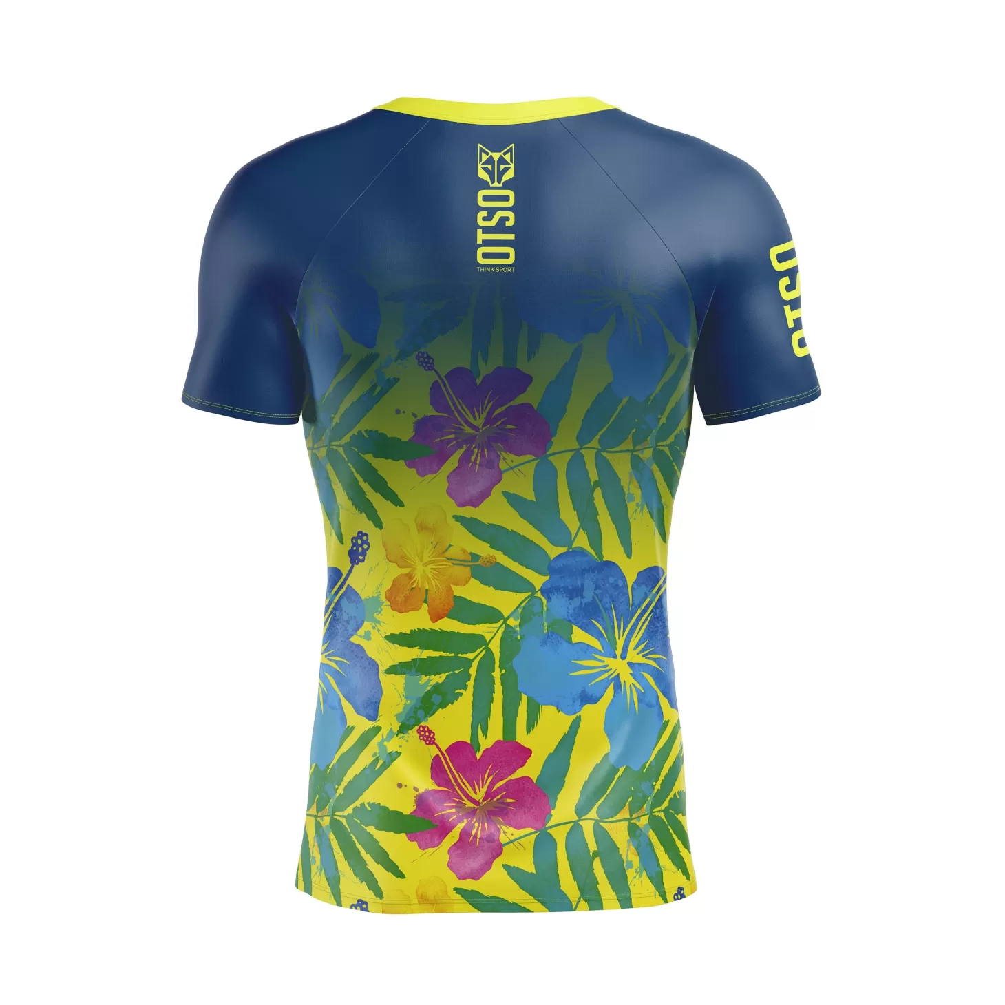 Cheap Camiseta Técnica Running Hombre Manga Corta - Floral Blue Hombre Camisetas Manga Corta Hombre