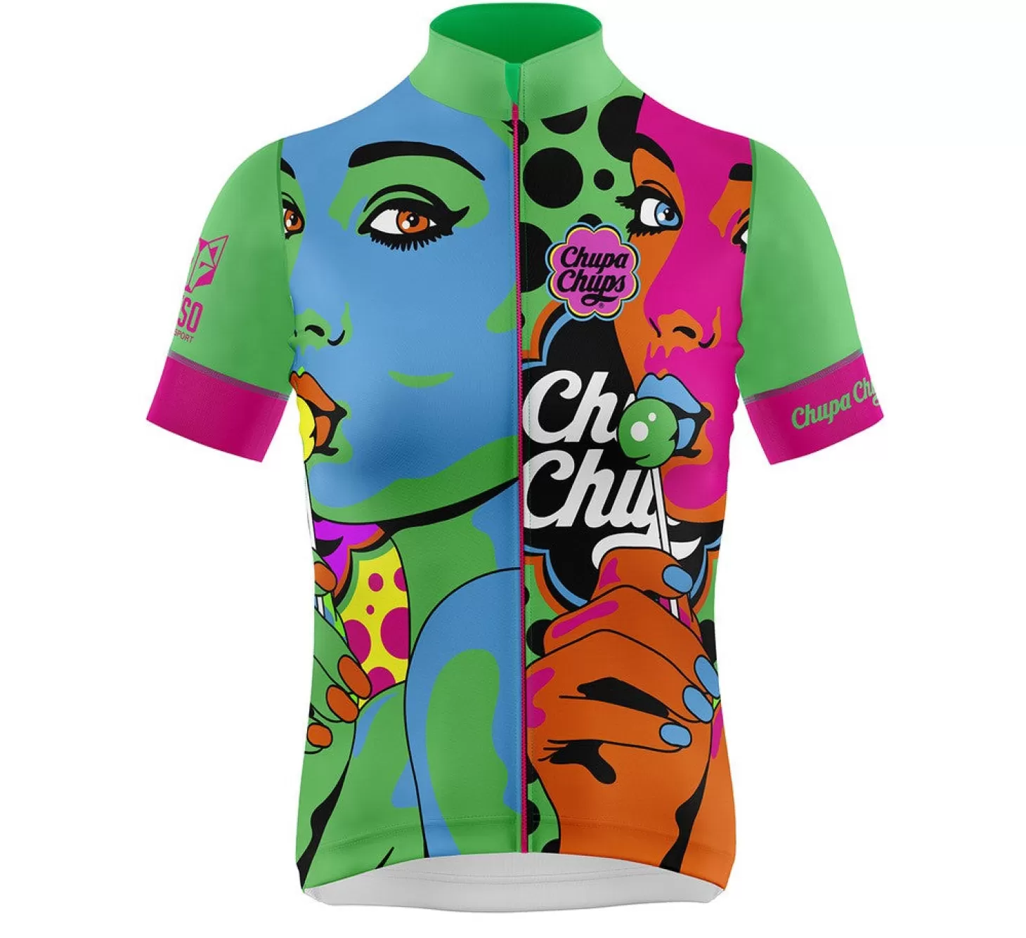Sale WOMEN'S SHORT SLEEVE CYCLING JERSEY CHUPA CHUPS WARHOOL - Mujer Maillots De Ciclismo Para Mujeres